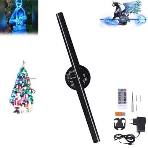 Projecteur Holographique LED 3D 16,5" - Arbre de Noël et Affichage Publicitaire pour Magasin, Bar, Fêtes et Événements (1 Set)