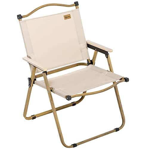 Outsunny Chaise de Camping Chaise de pêche Pliante avec accoudoirs - Tissu Oxford et Structure Acier - 54 x 59 x 78 cm - Kaki