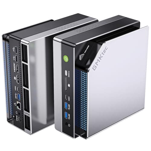GMKtec Evo-X2 AI Mini-PC AMD Ryzen AI Max+ 395 (jusqu'à 5,1GHz) Mini-PC de Jeu, 64GB LPDDR5X 8000MHz (8GB*8), 1TB PCIe 4.0 SSD, écran 8K pour Quatre écrans, WiFi 7 & USB4, Lecteur de Carte SD 4.0