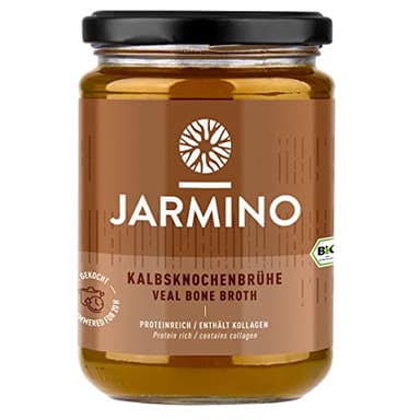 Bone broth soupe (6x 350ml) | bouillon d'os de veau | JARMINO | acide hyaluronique, collagène et protéine naturelle | bio