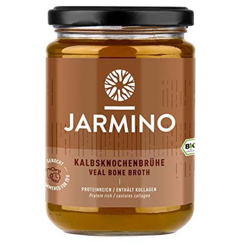 Bone broth soupe (4x 350ml) | bouillon d'os de veau | JARMINO | acide hyaluronique, collagène et protéine naturelle | bio
