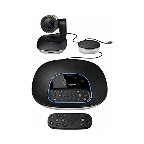 Logitech Group Système de Webcam Visioconférence, Full HD 1080p, Mise au Point Automatique, USB, Skype for Business, Teams, Zoom, Fuze, Hangouts Meet, Hardware, Cortana, Cisco Jabber, Portable/PC/Mac