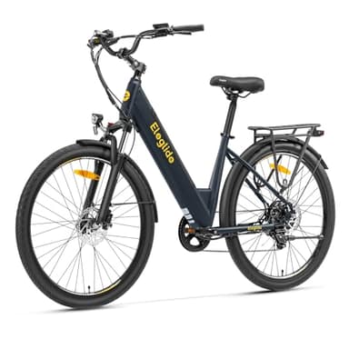 Eleglide T2 Vélo Électrique Adulte 100KM, Moteur 250W, Freins Hydrauliques, Batterie 486Wh, E-Bike Urbain pour Homme Femme, 27.5" Vélo de Ville,VTC
