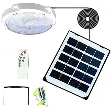 Suspension solaire | Plafonnier solaire facile à installer – Éclairage automatique réglable marche/arrêt du crépuscule à l'aube avec 5 m, étanche IP66 Lear-au