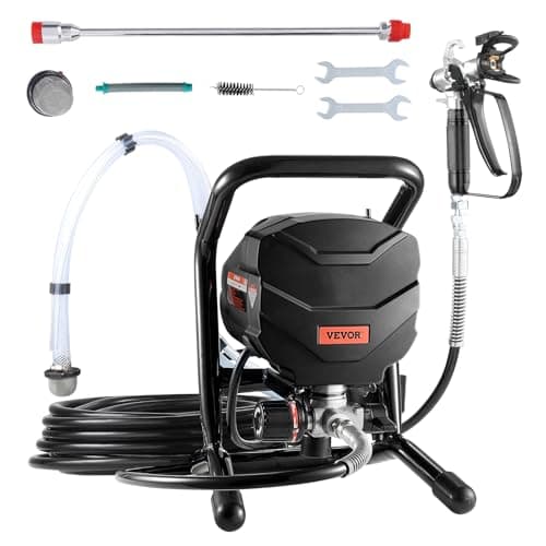 VEVOR Pulvérisateur de Peinture sans Air sur Pied, Pistolet de Peinture 650 W, Haute Pression 3000 PSI, Tige d'Extension et Kit de Nettoyage, pour Peinture Intérieure Extérieure Fournitures Clôtures