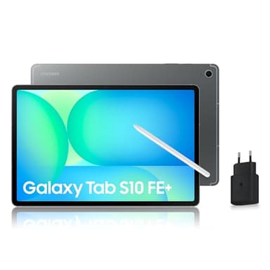 Samsung Galaxy Tab S10 FE+, Tablette Android 5G 13.1" 256 Go, S Pen Inclus, Certification IP68, Gris Anthracite, Chargeur Secteur Rapide 25W Inclus, Version FR