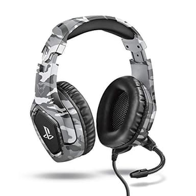 Trust Gaming Casque Gamer PS4 et PS5 avec Licence Officielle pour Playstation GXT 488 Forze-G - avec Microphone Flexible Repliable, Coupure du Micro et Réglage du Volume sur Fil - Gris