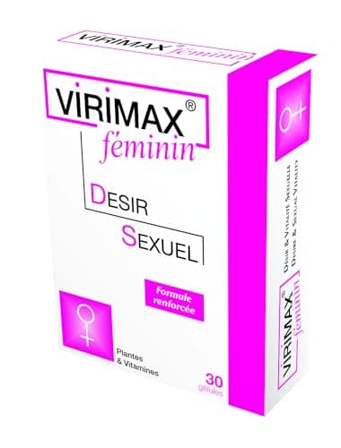 NUTRIGÉE - Virimax Féminin - Désir & Vitalité Sexuelle - Favorable Au Désir & À L'Obtention Du Plaisir - Vitamines, Plantes & Minéraux - 30 Gélules - Programme de 15 Jours - Fabriqué en France