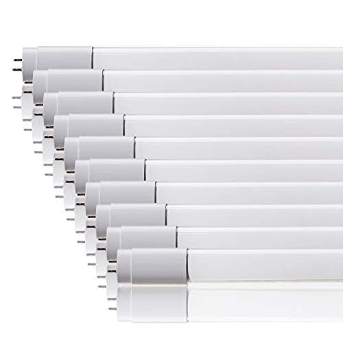 Lot de 10 ZoneLED SET - 120cm Tube LED - T8 G13-18W (remplace le tube à gaz 36W) -Lumière du jour 4500K -1600 lm - Angle de faisceau de 160°