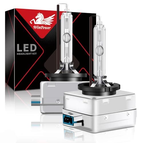 WinPower D8S Ampoule Xenon 35W Ampoules Voiture de Phares 4300K Blanc Chaud Lampe à Décharge 12V HID kit de Conversion, 2 Ampoules