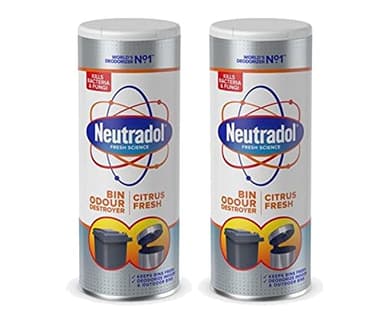 Multiple Neutradol Poubelle Destructeur d'Odeur Poudre Agrumes Frais 350g | Un Paquet de 2