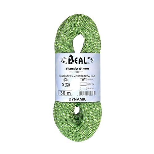 Beal Rando 8 mm x 20 m Vert Corde d'escalade Unisexe, Green