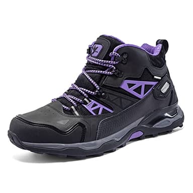 Idée Cadres Hommes Chaussures de randonnée imperméables en Plein air Anti-dérapant Bottes de randonnée Sportive Confortable léger en Plein air randonnée Trekking Chaussures Noir/Violet 44 EU 272 mm