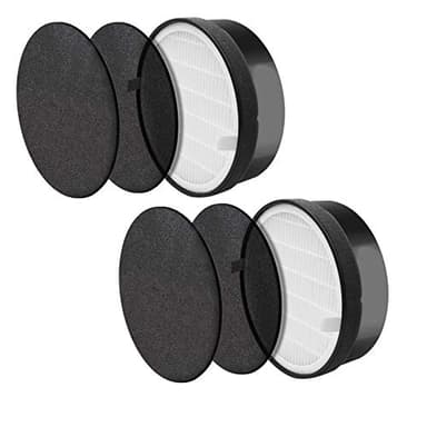 PUREBURG Lot de 2 filtres à air HEPA et 4 pré-filtres au Charbon Actif pour purificateur d'air Levoit LV-H132 Remplace la pièce LV-H132-RF