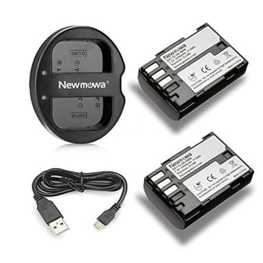 Newmowa Double USB Chargeur + 2 Remplacement Batteries D-LI90 pour Pentax D-LI90 et Pentax 645D, 645Z, K-01, k-1,K-3, K-5, K-5 II, K-5 IIs, K-7