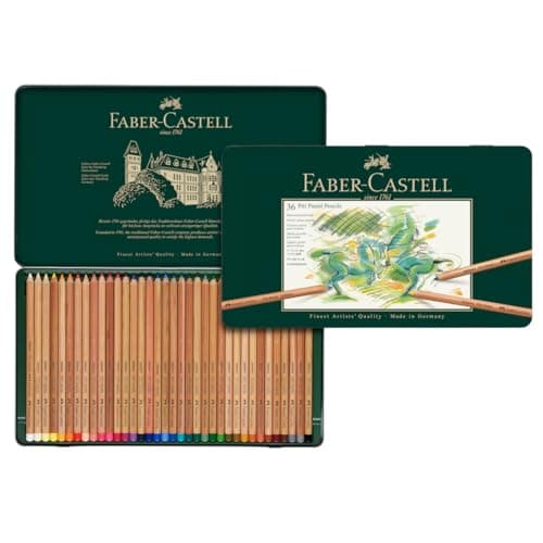 Faber-Castell 112136 Crayon PITT PASTEL boîte métal de 36 pièces