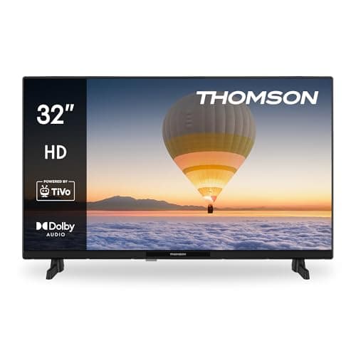 THOMSON TV 32 Pouces HD Smart – propulsé par TiVo OS, avec Triple Tuner (DVB-T-T2-C-S-S2), Wi-FI, Commande vocale, HDR10, Dolby Audio, USB, HDMI – 32HT2S35