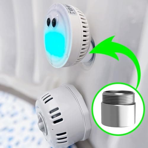 WiseWave Premium Adaptateur LED: Compatible avec Intex Bestway Lay Z Spa SaluSpa Coleman (sans lumière) cet Accessoire sous-Marin Convient aux Bains à Bulles gonflables AirJet et HydroJet