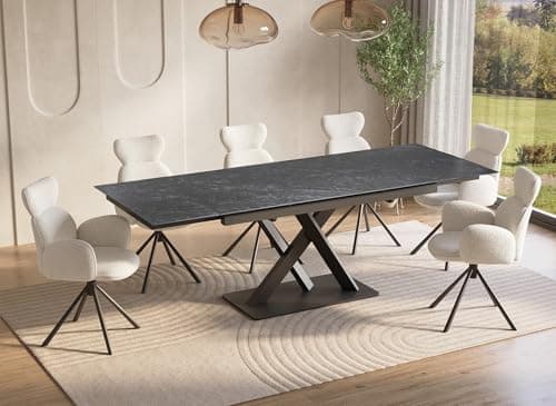 DecoInParis Table à Manger Extensible en céramique e 6-10 Personnes Elegance
