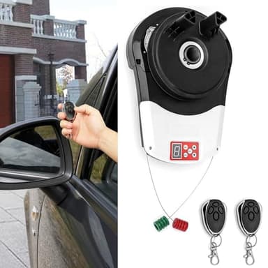 COUCHO Moteur d'ouverture de Porte de Garage électrique avec 2 télécommandes, Moteur de Porte à enroulement for Porte à enroulement, Moteur intégré, kit d'ouverture de Porte à enroulement Automatique
