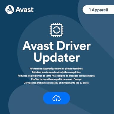 Avast Driver Updater 2025 | 1 appareil | 1 An | Code d'activation envoi par email