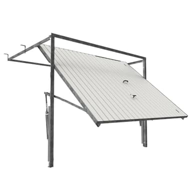 GMPortes - Porte De Garage META Sectionnelle Basculant Premontée | Avec Portillon | 200cm X 240cm | Coleur Blanc