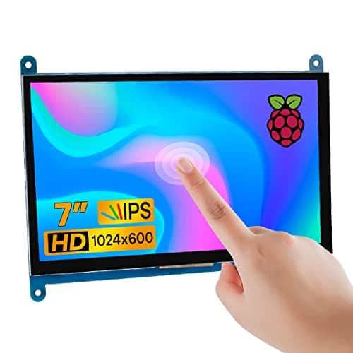 LAFVIN 7 Pouces IPS LCD Touch Screen Display Panel 1024×600 Écran capatisant HDMI Monitor pour Raspberry Pi, Jetson Nano,BB Schwarz, Windows 10 8 7