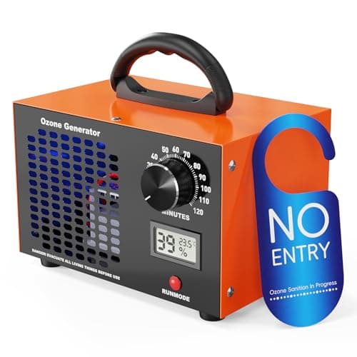 Générateur d'Ozone 60000mg/h - Purificateur d'Air à l'Ozone avec Minuterie 2H,Désinfection et Désodorisation,Ozone Generator Portable,pour Maison,Bureau,Salle de Bain,Cuisine,Voiture,Jusqu'à 320 m²