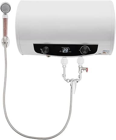 Chauffe-eau électrique 30 l - Chauffe-eau instantané avec robinet - Avec douchette et robinet - Montage mural - 35 l - 220 V - Pour cuisine, salle de bain et plus encore