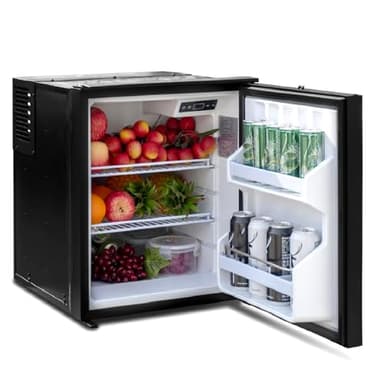 Smad Frigo à Compression 12V, 60L, Réfrigérateur de Voiture 12V/24V, Frigo Compression 12V Camping Car, pour Camion, Caravane, Fourgon, Van Aménagé, Bateau, Camping Car, Noir