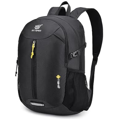 SKYSPER 20L Sac à Dos Pliable, Sac à Dos de Jour Ultraléger Sac à Dos de Voyage Imperméable Sac à Dos de Randonnée pour Voyage Excursions Noir