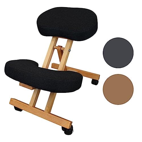 Vivezen - Tabouret, Chaise Ergonomique, siège Assis Genoux en Bois Pliable et réglable - 3 Coloris
