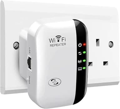 Amplificateur WiFi 2025, Extension WiFi, répéteur WiFi, Couvre jusqu'à 3650 m² et 45 appareils, Booster Internet – avec Port Ethernet, Configuration Rapide, amplificateur de Signal sans Fil Dome