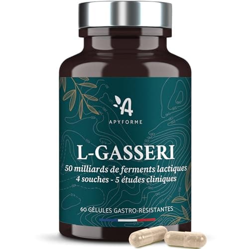 Lactobacillus Gasseri - Probiotique Jusqu'à 50 Milliards d'UFC/Jour - 60 Gélules Gastro-Résistantes - Fabriqué en France par Apyforme