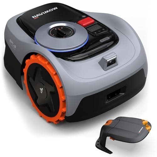 Navimow i105E Robot Tondeuse sans Fil périphérique, Recommandé 500 m², Max. 600 m², RTK+Vision Tondeuse Robot Gazon, IA cartographie Automatique, Limite virtuelle, Gestion multizone