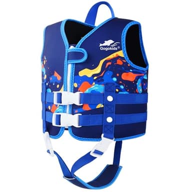 Gogokids Gilet de Natation pour Enfant 1 à 9 Ans - Veste de Flottaison Bébé, Flotteur Amovible Combinaison, Entraînement de Natation.