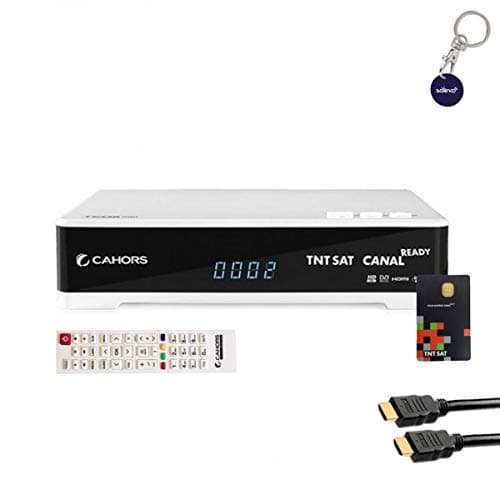 Cahors Pack Récepteur TV Satellite Full HD + Carte d'accès TNTSAT V6 + Câble HDMI