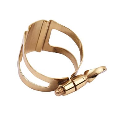 HUIOP Ligature de Saxophone à Réglage à Vis Unique - Compacte et Durable pour Saxophone Alto