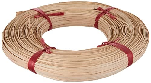 Rayher Rotin plat Qualité 1A, nature, 1 rouleau, 500g, plate, bombée, largeur 4mm, bande rouge, arts créatifs, vannerie, corbeilles, paniers-6503600, Multicolore, 3 x 3 x 0.35 cm