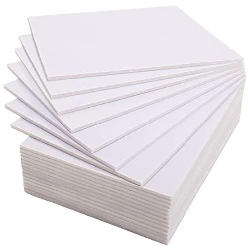 Worown 20 pièces Carton en mousse A4, (210 x 300 mm) Planches de Mousse Blanc, Plaque Polystyrene 5mm pour la Fabrication de Modèles, le Montage de Photos, les Présentations, les Projets