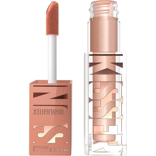 Maybelline New-York - Highlighter Liquide 3-En-1 - Effet Bonne Mine & Glow Immédiat - Maquillage Glowy - SUNKISSER - Teinte : Kiss Of Shimmer - 4,7 ml