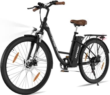 HITWAY Vélo électrique pour Femmes, 28 Pouces Vélo De Ville électrique, E-Bike De Banlieue, Batterie Amovible 36V/13Ah, Moteur 250W, Maximale 25km/h, 7 Vitesses, City Ebike Autonomie Jusqu'à 35-90km