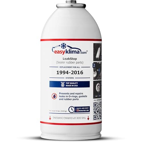 auto easy klima EasyKlima LeakStop Air Con Leak Repair - Scellant Non Toxique pour pièces en Caoutchouc - Arrêter Rapidement Les fuites - Utilisation Avant Air Con Regas Kit