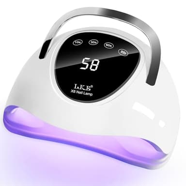 Lampe UV Ongles Gel, 108W Professionnelle Lampe UV Ongles avec 4 Minuteries, Écran LCD, Séchage Rapide pour Vernis Semi Permanent, Gel Vernis (Blanc)