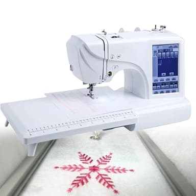 ELIKBH Machine à Broder Électrique, Machine à Coudre Automatique, Broderie de 4" x 9,2", 75 Conceptions Intégrées pour Les Débutants-Couture Simplifiée