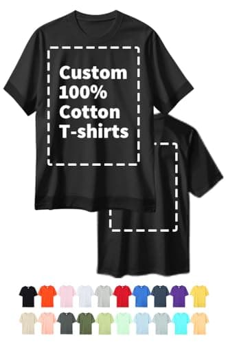 COOZEBRA Chemise personnalisée pour Hommes Femmes concevoir Votre Propre Avant arrière Imprimer Photo personnalisé T-Shirts
