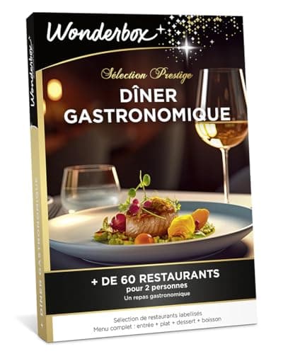 Dîner Gastronomique - Coffret Cadeau - Wonderbox - Idée Cadeau Gastronomie