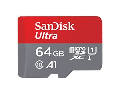SanDisk Ultra 64 Go microSDXC UHS-I carte pour Chromebook avec adaptateur SD et jusqu'à 140 Mo/s en vitesse de transfert, A1 App Performance UHS-I Class 10 U1