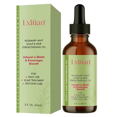 Huile de Romarin 100% Naturelle Pour Cheveux - Pure Organics Rosemary Mint Oil - Stimule la Croissance et Prévient la Chute Des Cheveux