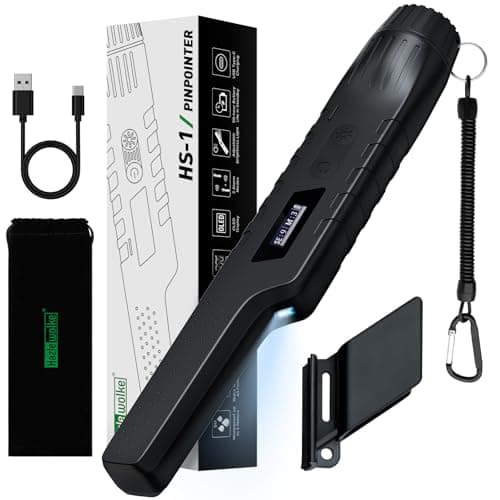 Hazlewolke Pointeur Detecteur De Métaux Rechargeable - Détection de Pointeur à Main Étanche, Suppression D'interférence en Un Clic, Superhet TEC Pointeur De Métaux Accessoires pour Adultes et Enfants
